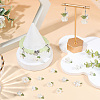 80Pcs 8 Styles Acrylic Flower Pendants PALLOY-SC0001-19-4
