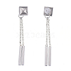 304 Stainless Steel Chain Tassel Earrings EJEW-I248-43-3