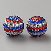 Independence Day Theme Resin Rhinestone Beads RB-WH0003-08E-1