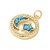 Brass Micro Pave Cubic Zirconia Pendants KK-K385-125G-2