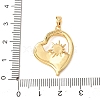 Brass Micro Pave Clear Cubic Zirconia Pendants CU-CBA8A7D-02G-E-3