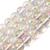 Transparent Electroplate Glass Beads Strands X-GLAA-T032-T8mm-C12-1