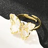 Brass Micro Pave Cubic Zirconia Finger Rings GL-CBA65A8-01G-15-2