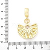 Brass Micro Pave Cubic Zirconia Pendants KK-S510-06G-3