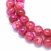 Natural Dyed Jade Beads Strands G-F601-A19-3