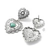 Valentine's Day Heart Jewelry for Women EJEW-K262-01B-AS-2