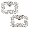 Alloy Crystal Rhinestone Shoe Buckle Clips FIND-WH0021-88P-1