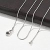 Tarnish Resistant 304 Stainless Steel Snake Chains Necklaces STAS-F094-24P-3