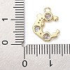 Brass with Cubic Zirconia Charms KK-Q817-04G-3