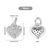 10Pcs Brass Micro Pave Cubic Zirconia Charms ZIRC-SC0001-14-2