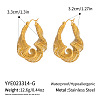 Twist 304 Stainless Steel Hoop Earrings JE2678-1-2