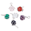 DICOSMETIC 6Pcs 6 Style Natural Gemstone Pendants G-DC0001-17-1