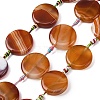 Natural Banded Agate Beads Strands G-NH0040-01B-1