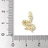 Brass Micro Pave Clear Cubic Zirconia Pendants KK-S505-05G-3