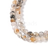 Natural Rutilated Quartz Beads Strands G-G139-A01-03-4