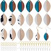 Olycraft DIY Walnut Wooden Dangle Earring Making Kits DIY-OC0006-55-1