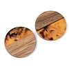 Resin & Walnut Wood Pendants X-RESI-S389-025A-A01-2