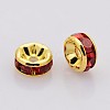 Brass Rhinestone Spacer Beads RB-A014-Z8mm-21G-2