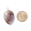 Natural Amethyst Pendants PALLOY-JF01293-03-2