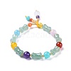 Natural Jade Stretch Charm Bracelets BJEW-I260-09-2