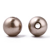 Spray Painted ABS Plastic Imitation Pearl Beads OACR-T015-05B-05-1