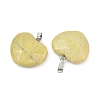 Natural Yellow Mustard Jasper Pendants G-A281-02P-02-2