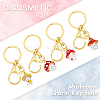 DICOSMETIC DIY Mushroom Elf Charm Keychain Making Kit DIY-DC0001-83-3