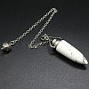 Natural Howlite Bullet Cone Pointed Dowsing Pendulums PW-WG2823D-08-1