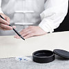 2Pcs 2 Colors Porcelain Calligraphy Brush Holder AJEW-CA0004-91-6