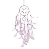 Iron Ring Woven Net/Web with Feather Wall Hanging Decoration PW-WG92890-01-1