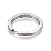 Tarnish Resistant 304 Stainless Steel Split Key Ring Clasps STAS-L226-007E-1