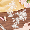 3D Flower Polyester Embroidery Sew on Appliques PATC-WH0012-33B-4