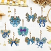 8Pcs DIY Diamond Painting Bowknot Keychain Kits PW-WG46818-01-2