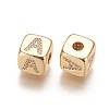 Brass Micro Pave Cubic Zirconia Beads LS-KK-K238-16G-A-2