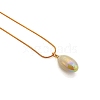 Plastic Oval Pendant Necklaces PW-WG36D15-02-1