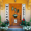 Polyester Hanging Sign for Home Office Front Door Porch Decorations HJEW-WH0023-028-4