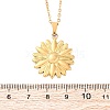 304 Stainless Steel Flower Pendant Necklaces NJEW-H059-30B-G-5