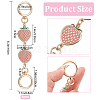 Alloy Enamel Strawberry Link Purse Strap Extenders PURS-WH0005-33KCG-2