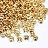 Brass Flat Round Spacer Beads KK-M085-14G-NR-1