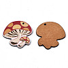 Autumn Theme Printed Basswood Pendants WOOD-N006-48-3