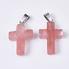 Cherry Quartz Glass Pendants G-S358-002C-2