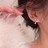 Snowflake Alloy Rhinestone Dangle Stud Earrings WG46953-01-1