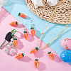 12Pcs Carrot AB Color Resin Pendants RESI-PH0002-47-2