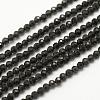 Natural Obsidian Beads Strands G-F507-02-1