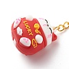 PVC Plastic Lucky Cat Pendants Keychains KEYC-JKC00351-3