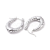 304 Stainless Steel Hoop Earrings for Women EJEW-F287-08P-2
