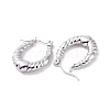 Non-Tarnish 304 Stainless Steel Hoop Earrings for Women EJEW-F287-08P-2