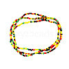 Glass Seed Rondelle Beaded Waist Beads WGC6815-11-2