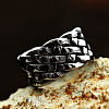 Knitted Textured 304 Stainless Steel Finger Rings FS-WG9203F-15-2