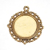 Zinc Alloy Pendant Settings for Cabochon & Rhinestone X-PALLOY-A15290-AG-FF-1